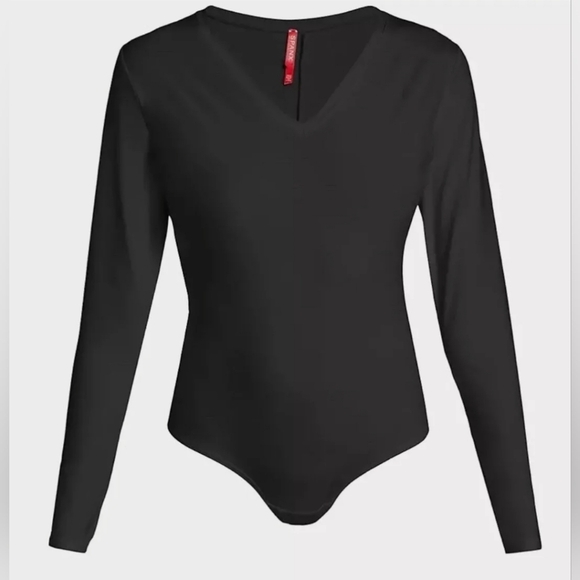 Spanx Long Sleeve Bodysuit, Scoop neck, FS6015, Black | Dancewear | Leotard M - Picture 2 of 8